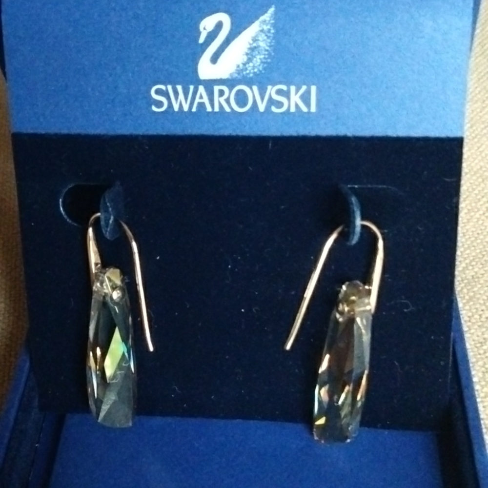 Swarovski gold crystal earrings
